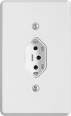 TOMADA 2P+T 4X2 20A PRATIKA BRANCA REF 19141