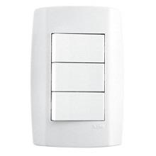 INT 3 TECLAS 4X2 SLIM BRANCA SIMPLES REF 8019