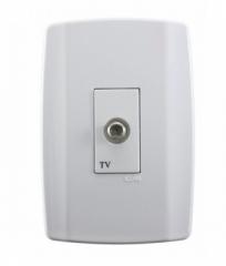 TOMADA 4X2 P/ANTENA TV SLIM HORIZONTAL BRANCA REF80633