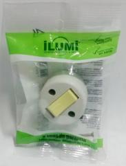 INT 1 TECLA SOBREPOR REDONDO CINZA SM REF 1755