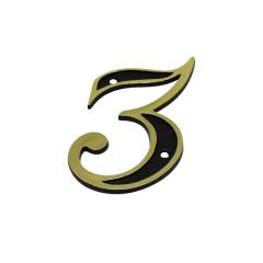 NUMERO P/RESIDENCIA 3 DOURADO CARTELA