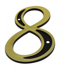 NUMERO P/RESIDENCIA 8 DOURADO CARTELA