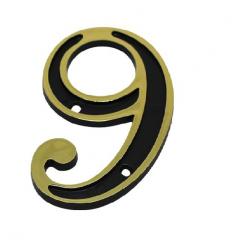 NUMERO P/RESIDENCIA 9 DOURADO CARTELA