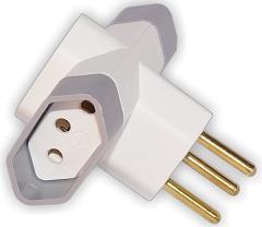 PINO T 3 SAIDAS BIP 2P+T 10A BRANCO RF1044