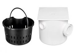 CX SIFONADA QUADRADA 250X250X75/100 C/CESTO E TAMPA REF2309