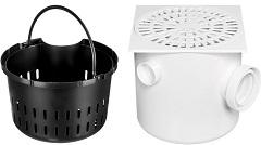 CX SIFONADA QUADRADA 250X250X75/100 C/CESTO E GRELHA REF2311