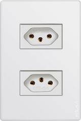 TOMADA DUPLA 2P+T 4X2 10A MODULAR BRANCA REF 3213