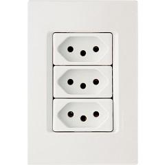 TOMADA TRIPLA 2P+T 4X2 20A MODULAR BRANCA REF 3283