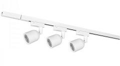 KIT TRILHO LED 3X6W BRANCO 1M/TRILHO 3000K LUZ AMARELA