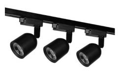 KIT TRILHO LED 3X6W PRETO 1M/TRILHO 6500K LUZ BRANCA