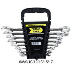 JOGO CHAVE COMBINADA C/08PCS 6 A 17MM REF 4825