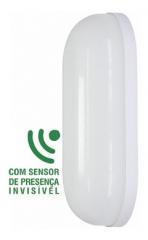 LUMINARIA TARTARUGA LED FORCE C/ SENSOR 18W BRANCA