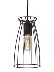 PENDENTE CAROLA MINI 140MM 1XE27 PRETO