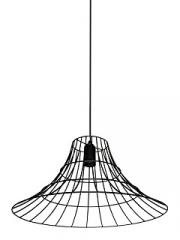 PENDENTE CAMPANA E27 PRETO