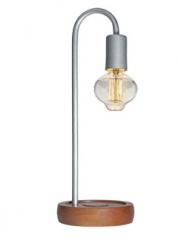 LUMINARIA DE MESA FLAM 1XE27 PRATA