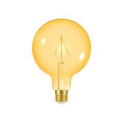 LAMPADA LED FILAMENTO VINTAGE 3W GLOBO G95 LUZ AMBAR