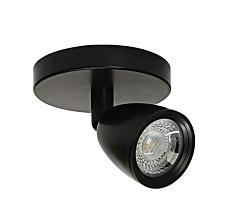 SPOT LED 4W DIRECT MR16 BASE CIRCULAR PRETO 3000K AMARELA