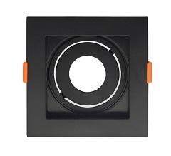 SPOT EMBUTIR CONECTA QUAD RECUADO PRETO MR16