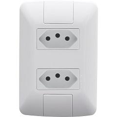 TOMADA DUPLA 2P+T 4X2 10A ARIA BRANCA REF 57241065