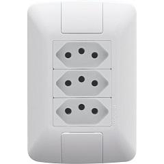 TOMADA TRIPLA 2P+T 4X2 20A ARIA BRANCA REF 57241079