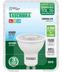 LAMPADA LED DICROICA MR16 4.9W GU10 6500K LUZ BRANCA