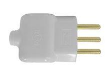 PINO MACHO BIP PRENSA 2P+T 10A CINZA REF14050