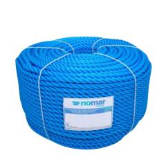 CORDA PE NYLON TORCIDA AZUL 14MM ROLO COM 225M