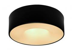 PLAFON LED 40W SUSHI PRETO FOSCO 2700K LUZ AMARELA