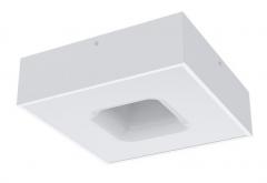 PLAFON LED 50W WAFFLE BRANCO 2700K LUZ AMARELA