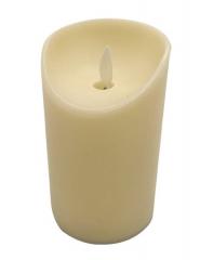 VELA LED DECORATIVA 12,5CM  CHAMA MOVEL PILHA AMARELA