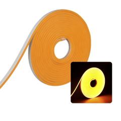 FITA LED NEON FLEX 8W 120 LEDS/M 5M 12V C/FONTE LARANJA