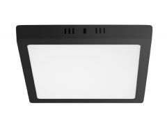 PAINEL LED SOBREPOR 24W QUAD 28,5CMX28,5CM PRETO 6500K LUZ FRIA