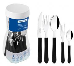 FAQUEIRO ACO INOX 20PCS LEME PRETO SORTIDOS REF23198018