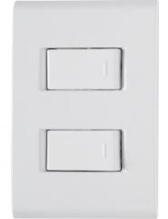 INT 2 TECLAS 4X2 LIZ BRANCO SIMPLES 10A REF57170040