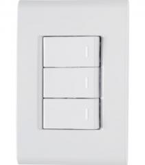 INT 3 TECLAS 4X2 LIZ BRANCO SIMPLES 10A REF57170070