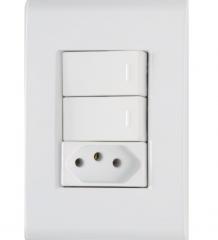 INT 2 TECLAS + 1 TOM 2P+T 4X2 10A LIZ BRANCO REF57170073