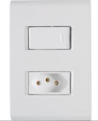 INT 1 TECLA + 1 TOM 2P+T 4X2 10A LIZ BRANCA REF 57170264