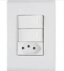 INT 2 TECLAS + 1 TOM 2P+T 4X2 20A LIZ BRANCO REF57170071