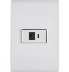 TOMADA 2P+T RJ45LINHA LIZ 10V BCO REF 57170022