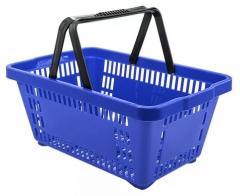 CESTO PLASTICO AZUL  P/SUPERMERCADO C/ ALCA 16LT REF 60553