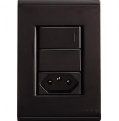 INT 1 TECLA + 1 TOM 2P+T 4X2 10A LIZ GRAFITE REF 57173064