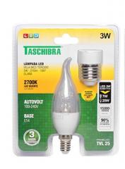 LAMPADA LED VELA BICO TORCIDO 3W C/ADAP E27 2700K LUZ AMARELA