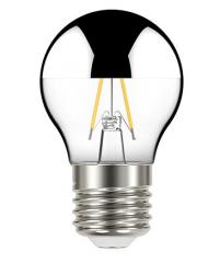 LAMPADA LED FILAMENTO DEFLETORA 3W PRATA G45 LUZ AMBAR