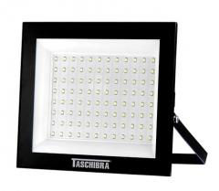REFLETOR LED 100W PRETO 3000K LUZ AMARELA