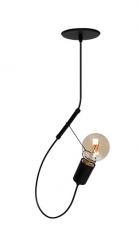 PENDENTE BUNGEE 1XE27 PRETO FOSCO