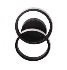 PLAFON LED 10W VILLAGE CIRCLE PRETO 3000K LUZ AMARELA