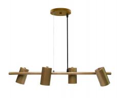 PENDENTE FOCCUS 4XE27 OURO