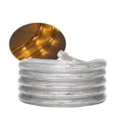 CORDA LED LUMINOSA 13MM 2 FIOS 127V 44M LUZ AMARELA