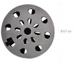 GRELHA ROTATIVA REDONDA CROMADA 9.7 CM   REF GRB10