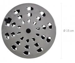 GRELHA ROTATIVA REDONDA CROMADA 15 CM   REF GRB14